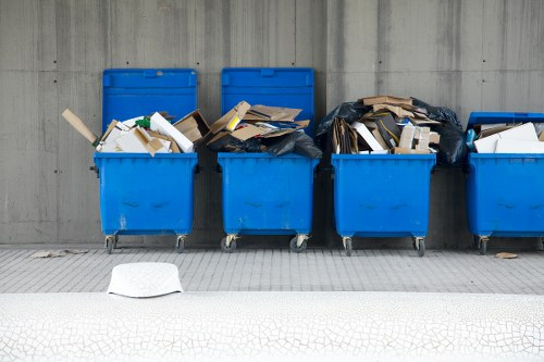 Professional waste removal service truck